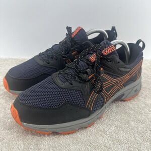 ASICS GEL-Venture 8 Shoes Mens Size 9 Blue Orange Trail Running Athletic Mesh